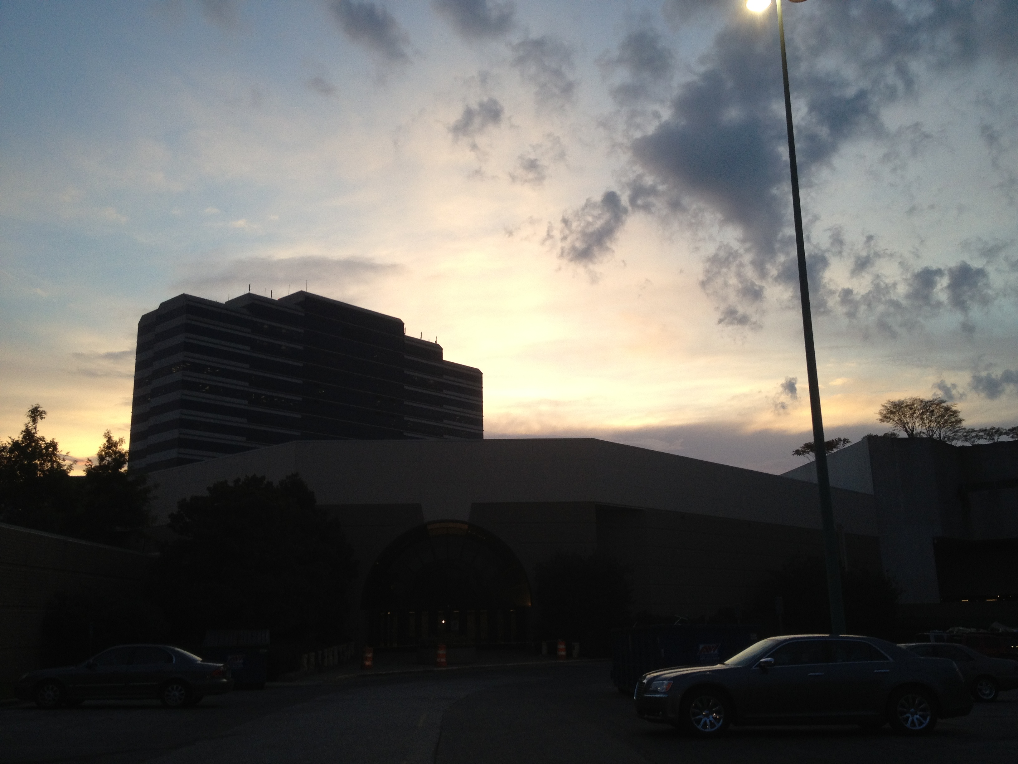 The Riverchase Galleria tower at sunset